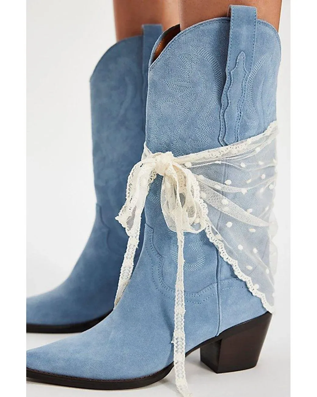Women's White Dagget Western Boots