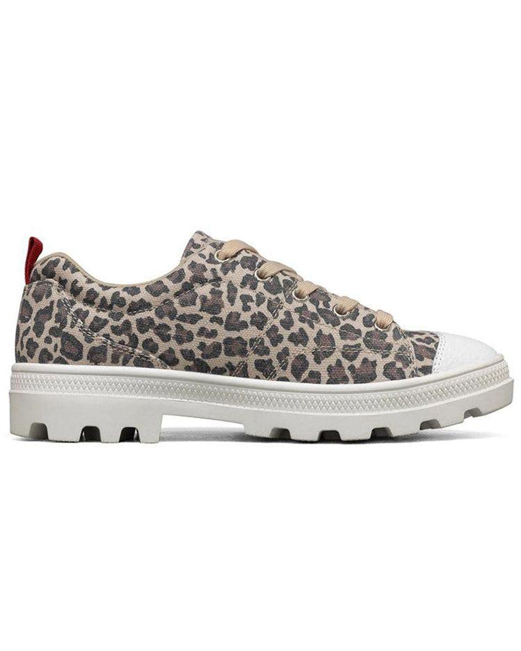 Women's White (Wmns) Roadies Low-Top Canvas Shoe Leopard