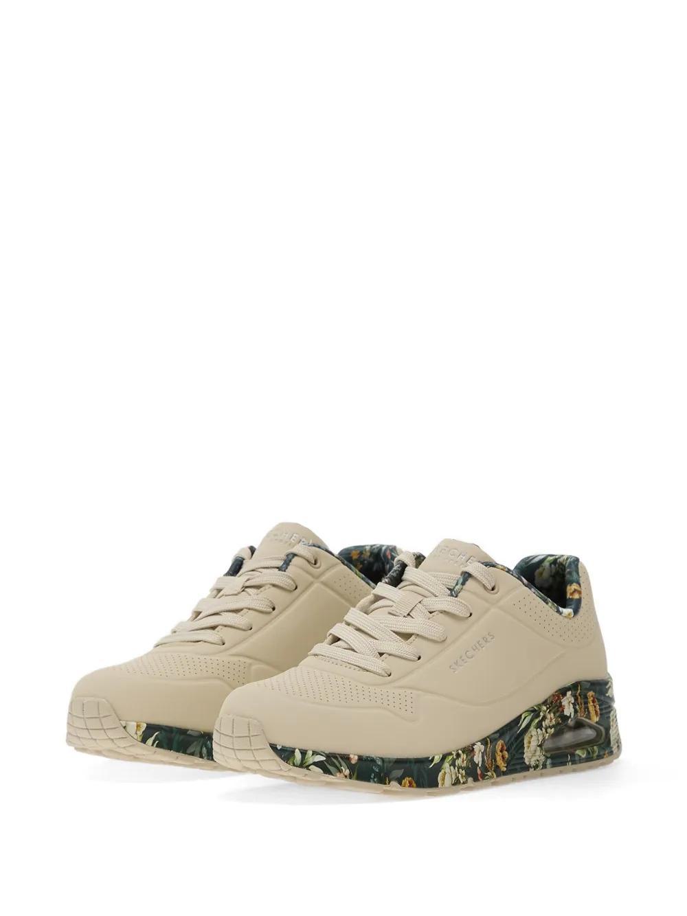 Skechers Uno Floral-Print Perforated Sneakers