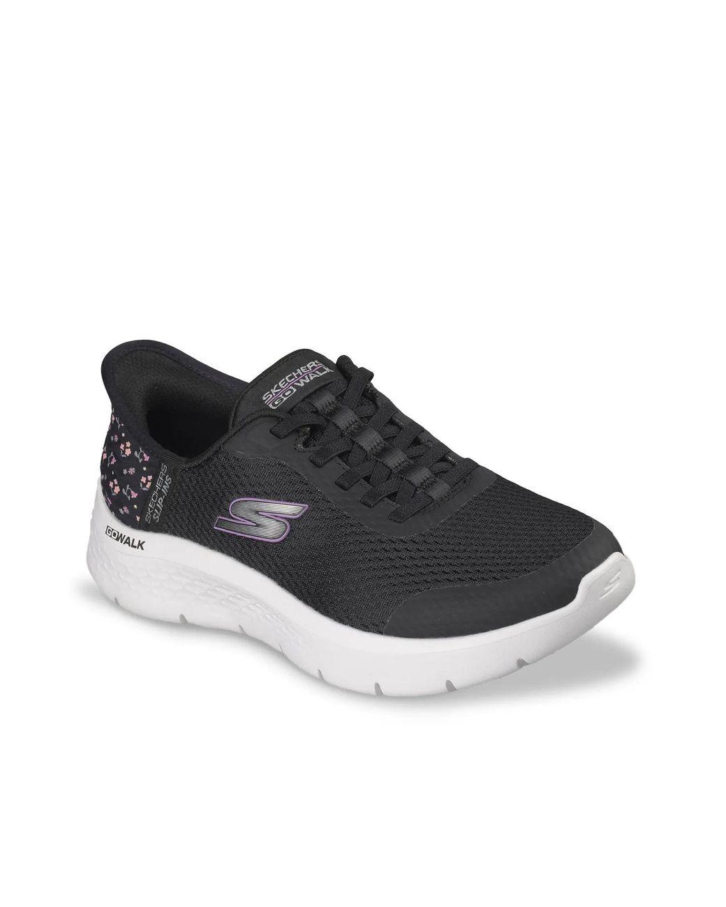 Women's Black Wide Width Hands Free Slipins: Go Walk Flex Lily Rose Slipon Sneaker