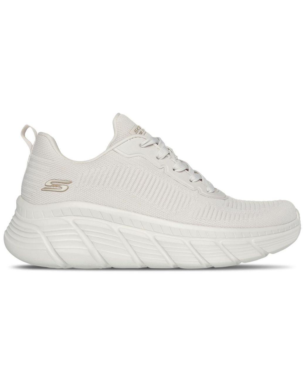 Women's White Bobs Sport B Flex Hi Casual Wedge Sneakers From Finish Line