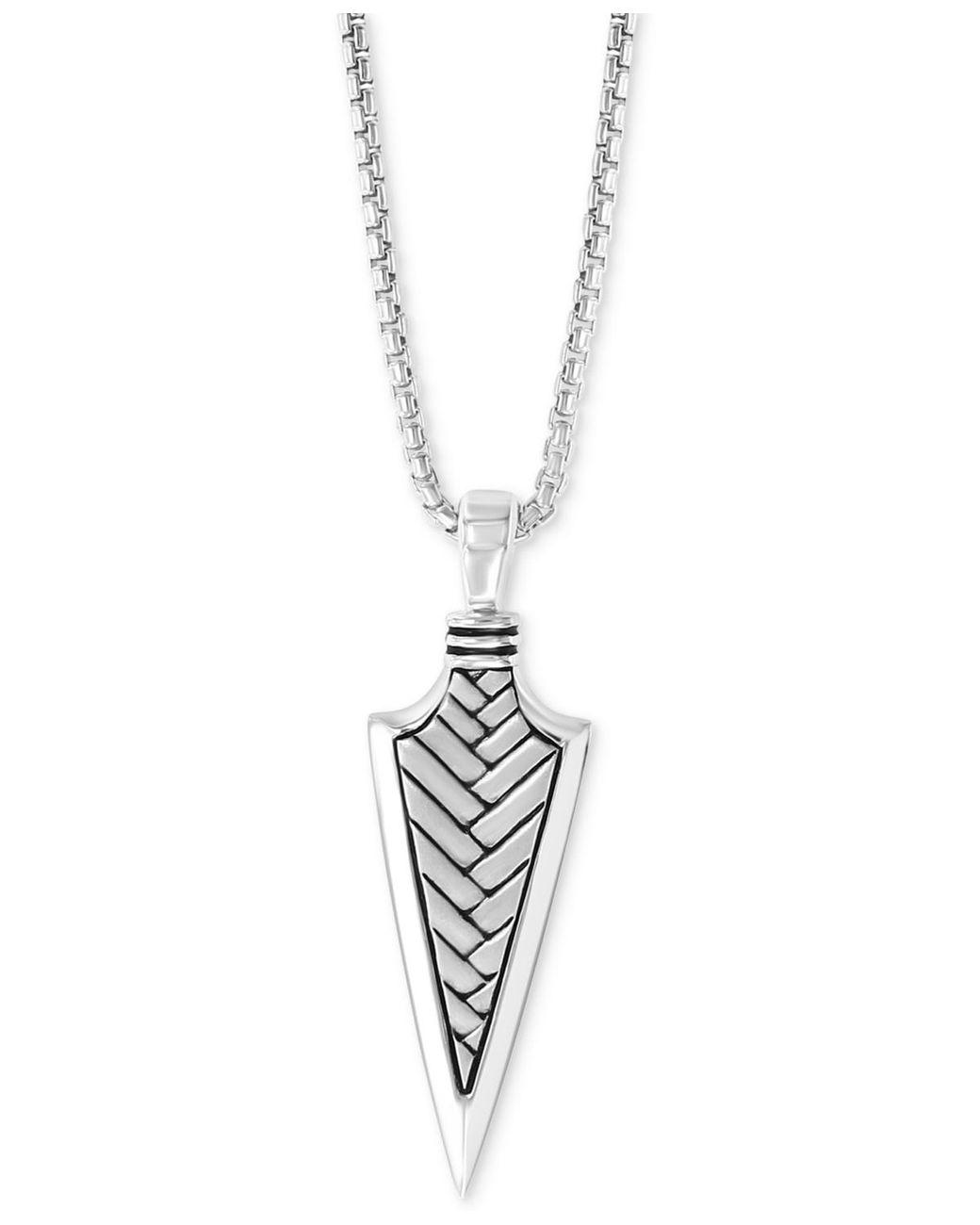 Men's Metallic Effy Arrow 22" Pendant Necklace