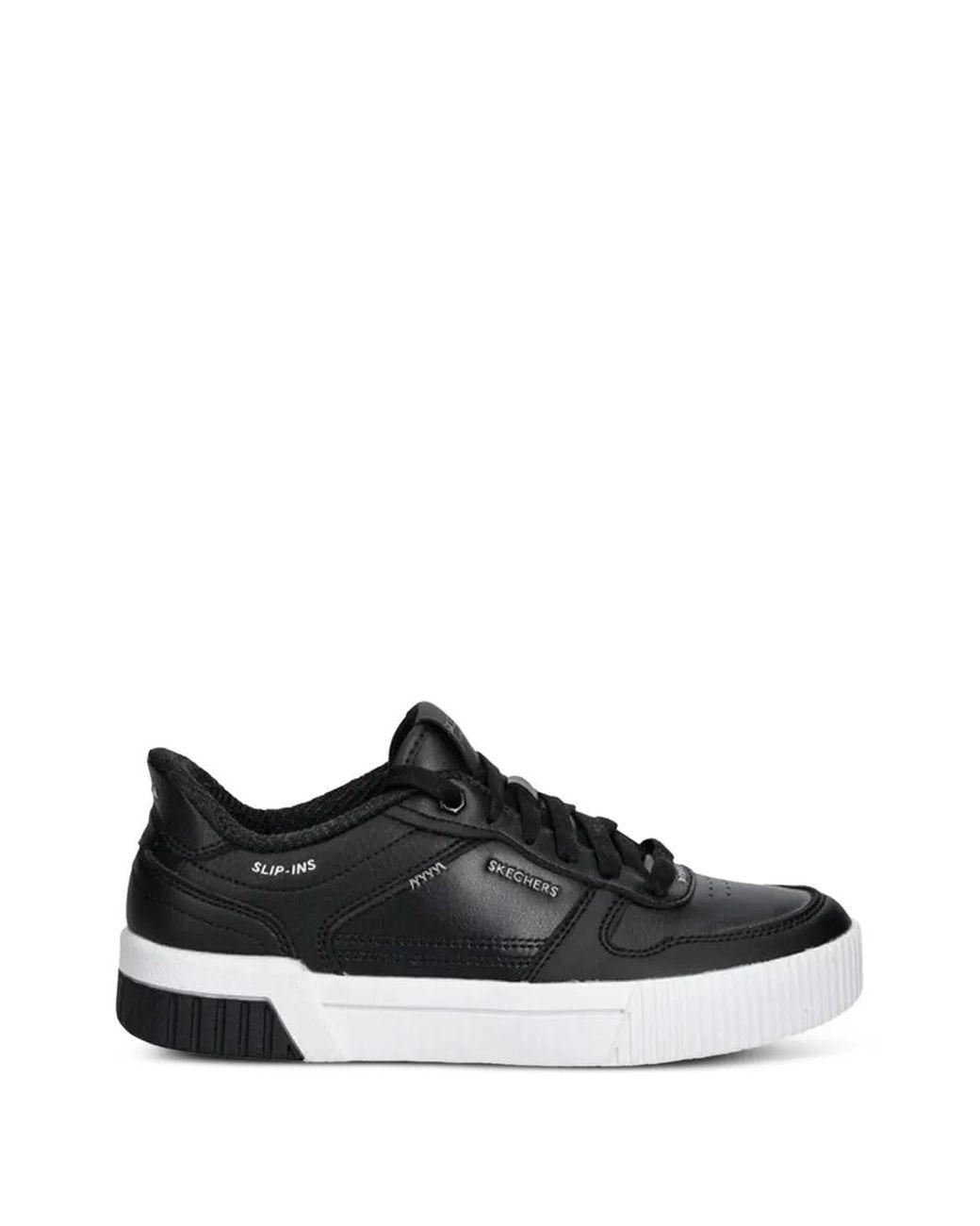 Women's Black Slip-Ins Lace-Up Sneakers