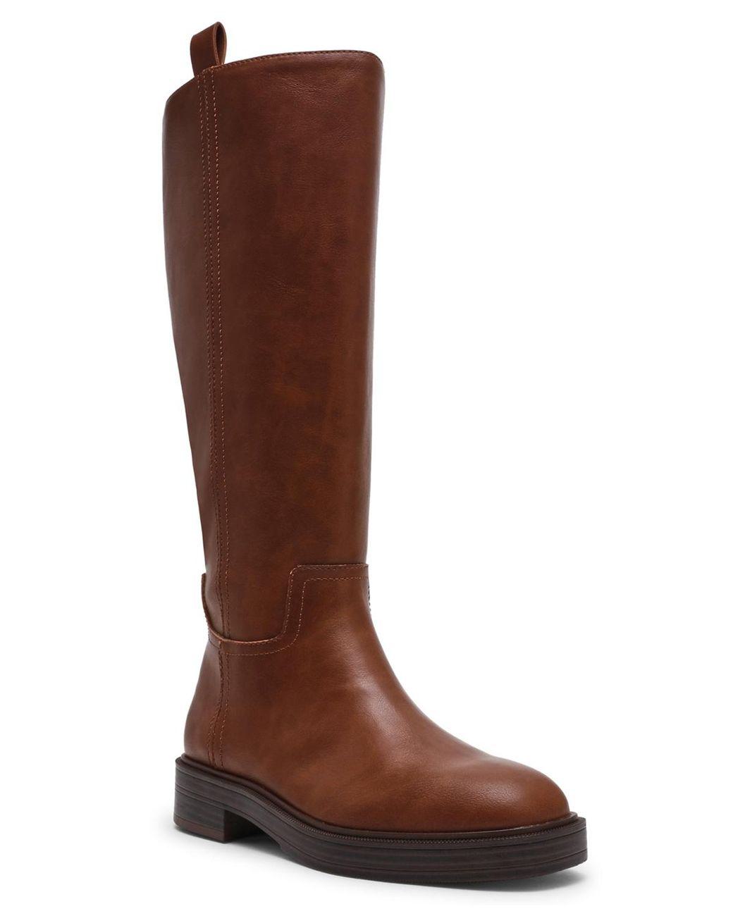 Women's Brown Jernie Full Zip Riding Tall Boots