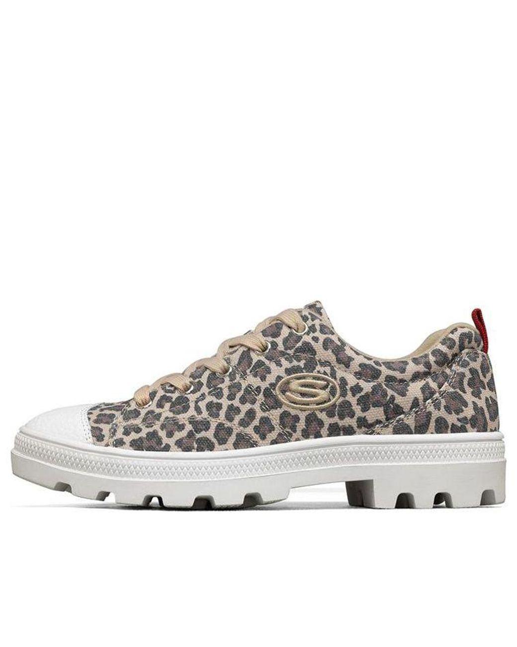 Women's White (Wmns) Roadies Low-Top Canvas Shoe Leopard