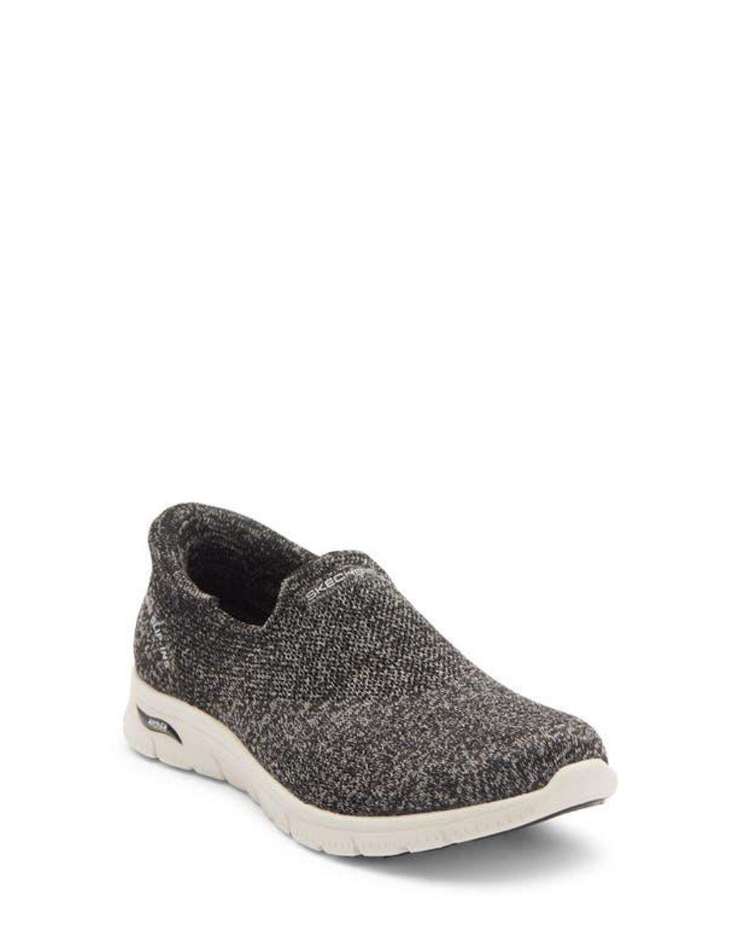 Women's Gray Go Walk Arch Fit Slip-On Sneaker