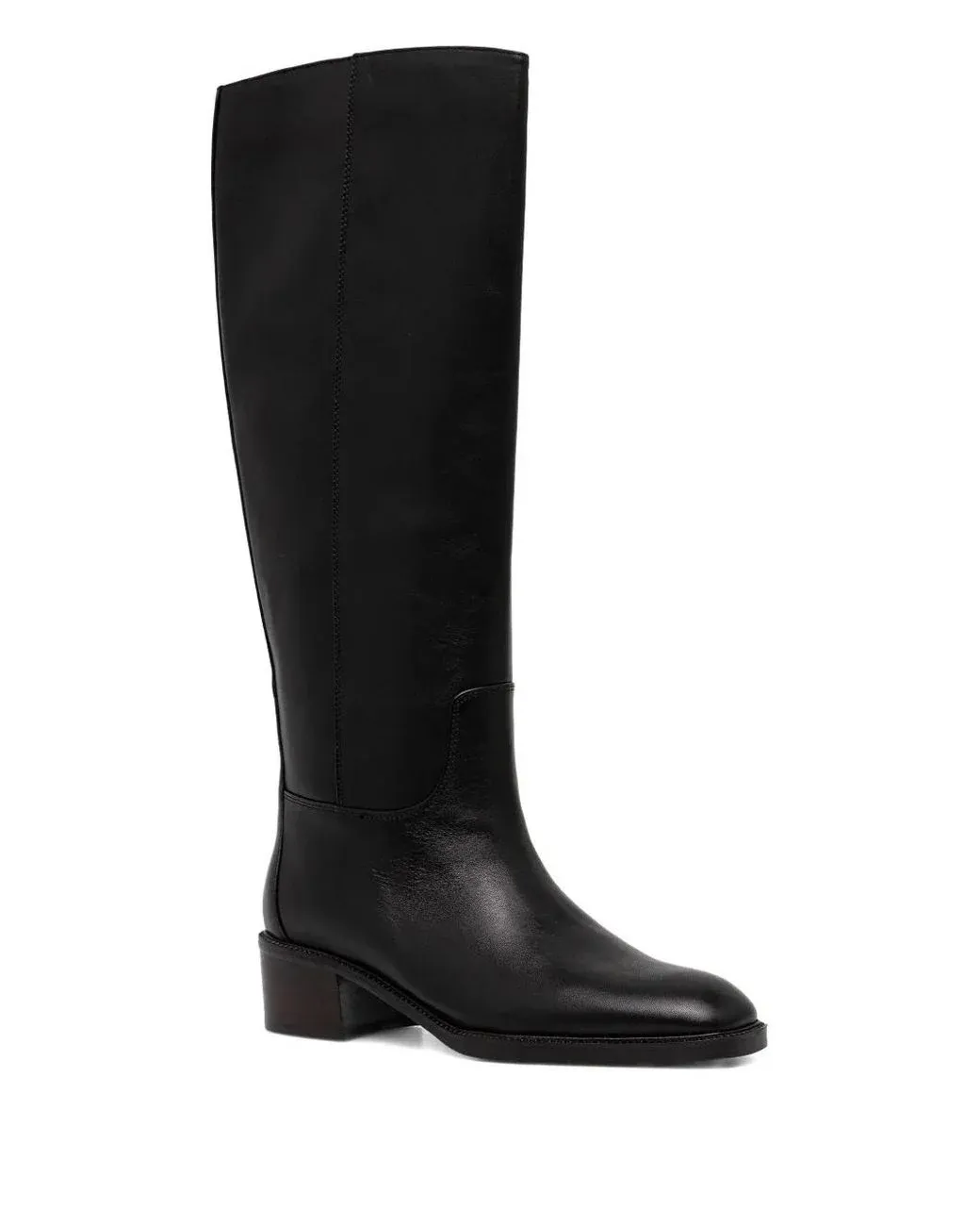 Women's Black Lada Block-Heel Knee-High Boots