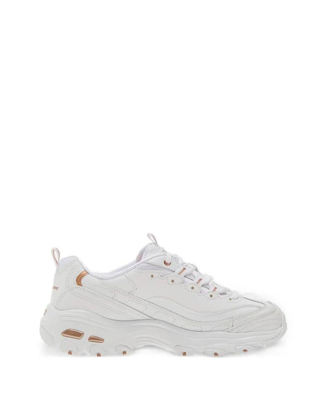 Women's White D'Lites- Fresh Start Paneled Sneakers