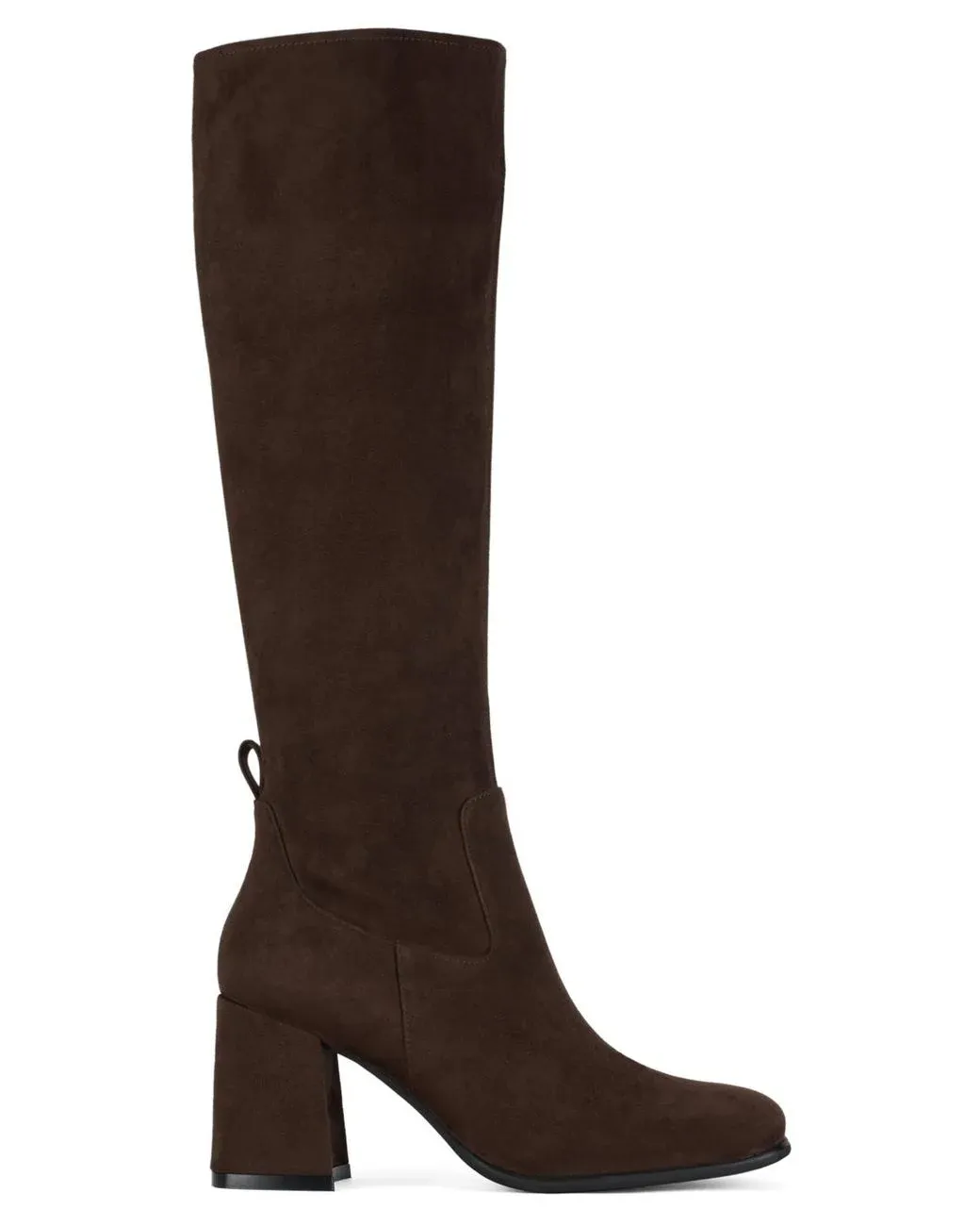 Women's Brown Hotlava Knee-high Block-heel Boots