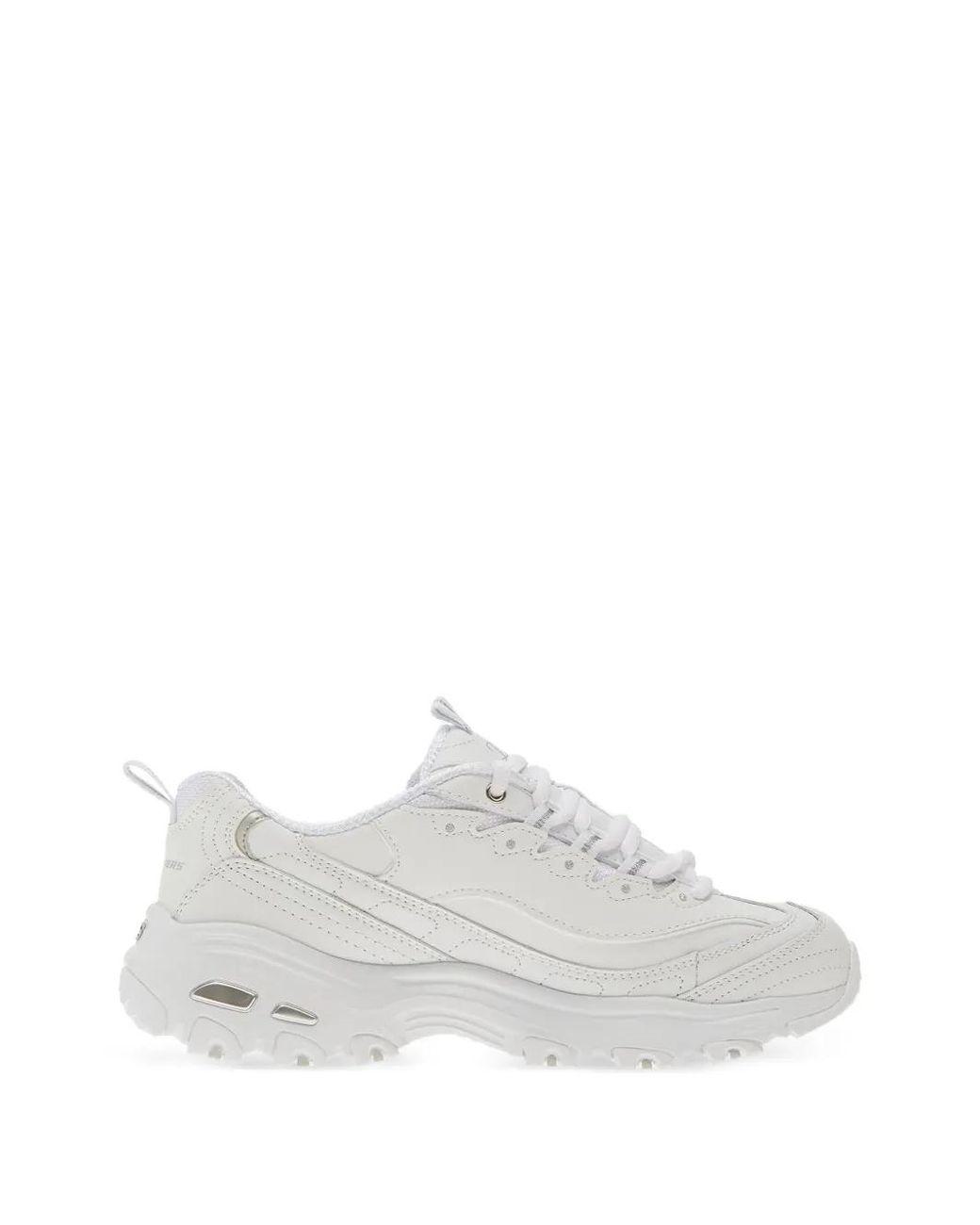 Women's White D'Lites Lace-Up Sneakers