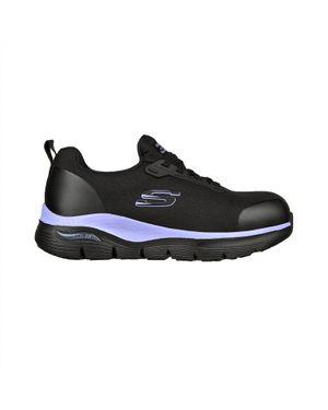 Skechers Arch Fit Sr Evzan Alloy Toe Work Sneakers - Black