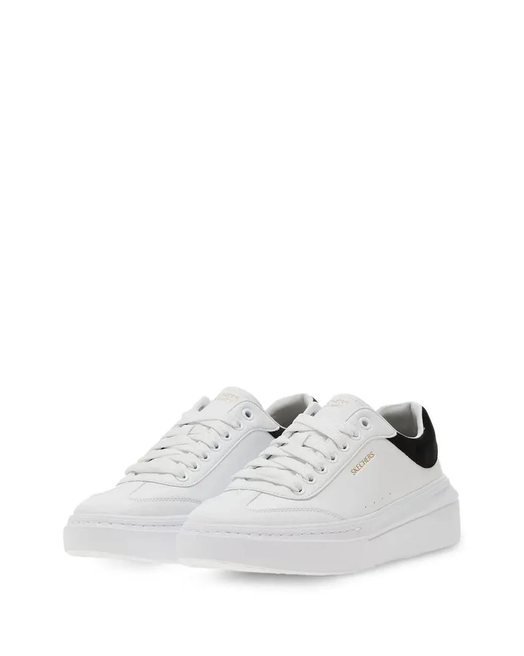 Women's White Paneled Logo-Print Sneakers