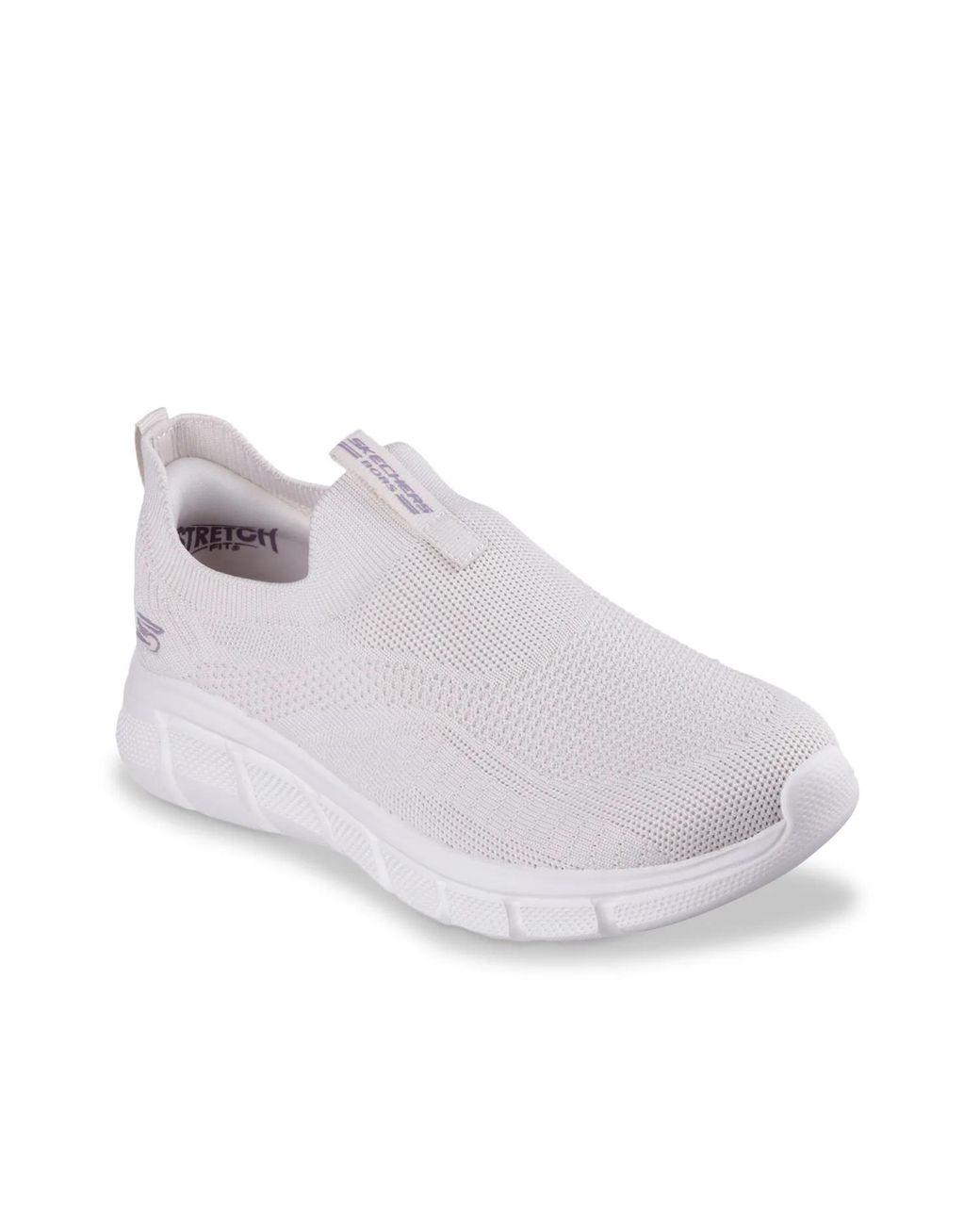 Women's White Bobs B Flex Slipon Sneaker