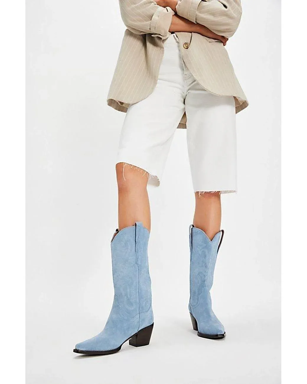 Women's White Dagget Western Boots