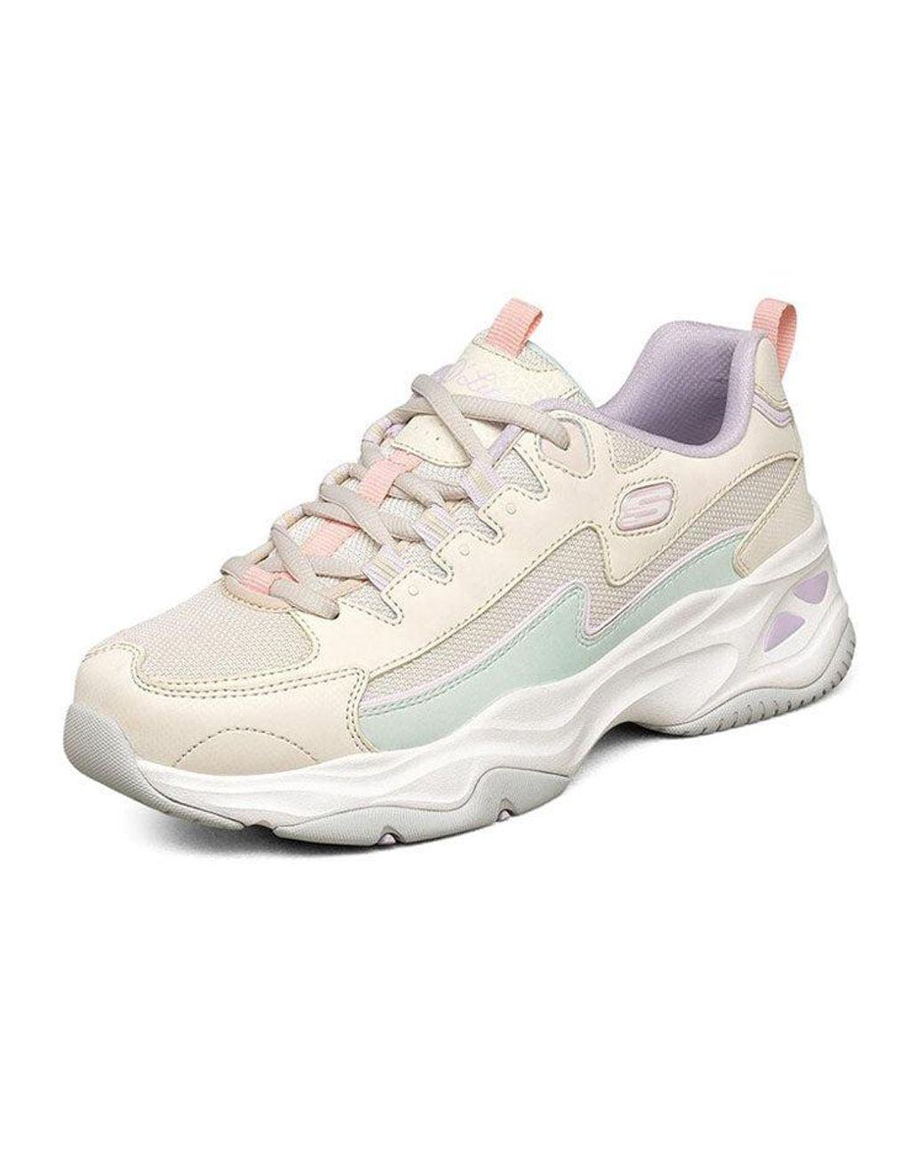 Women's White (Wmns) D Lites 4.0 Panda Flatform Low Chunky Shoes