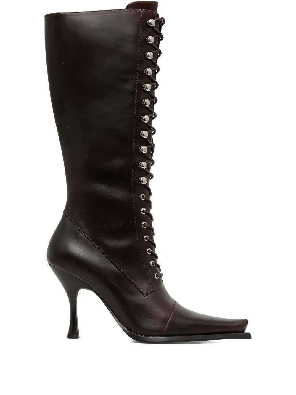 Jeffrey Campbell Lani Lace-Up Heeled Boots