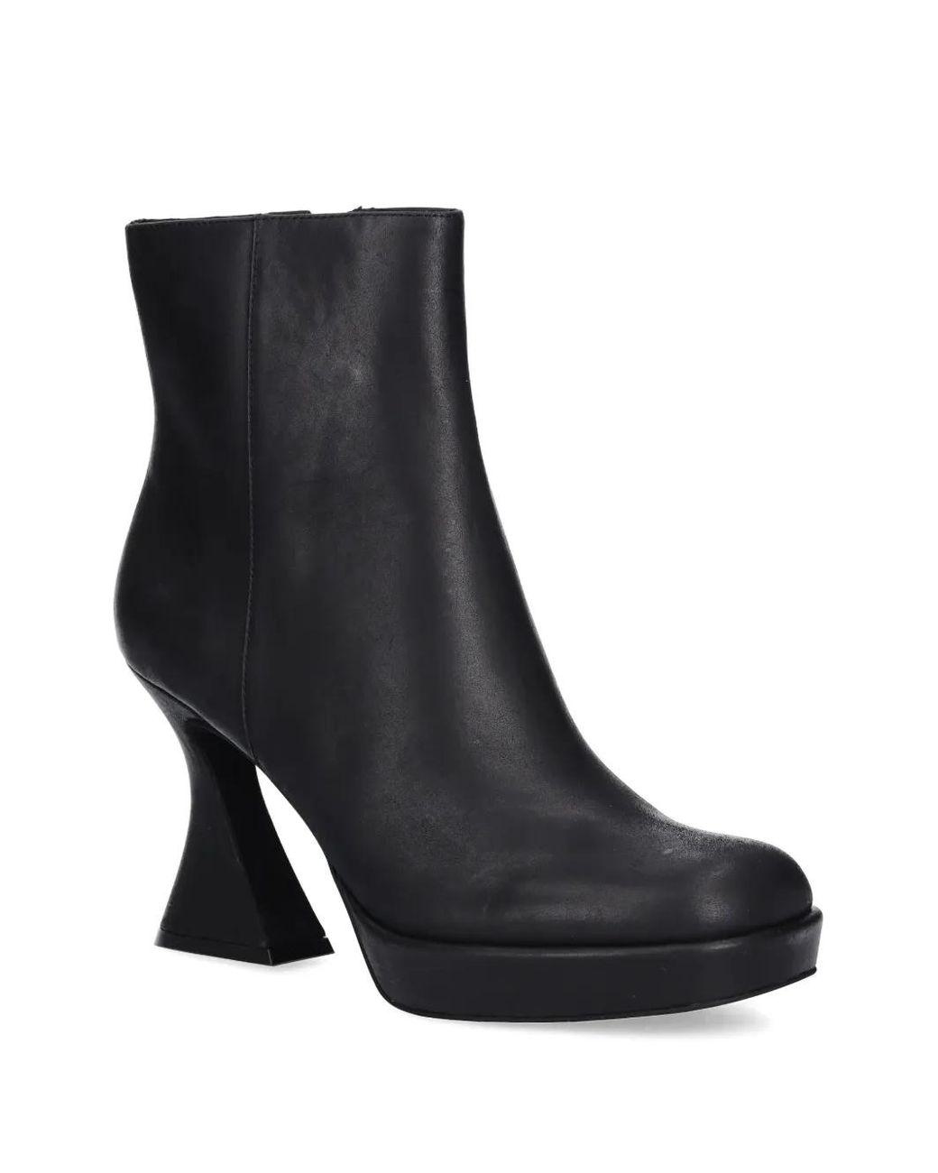 Women's Black Humanity Platform Heel Ankle Boots