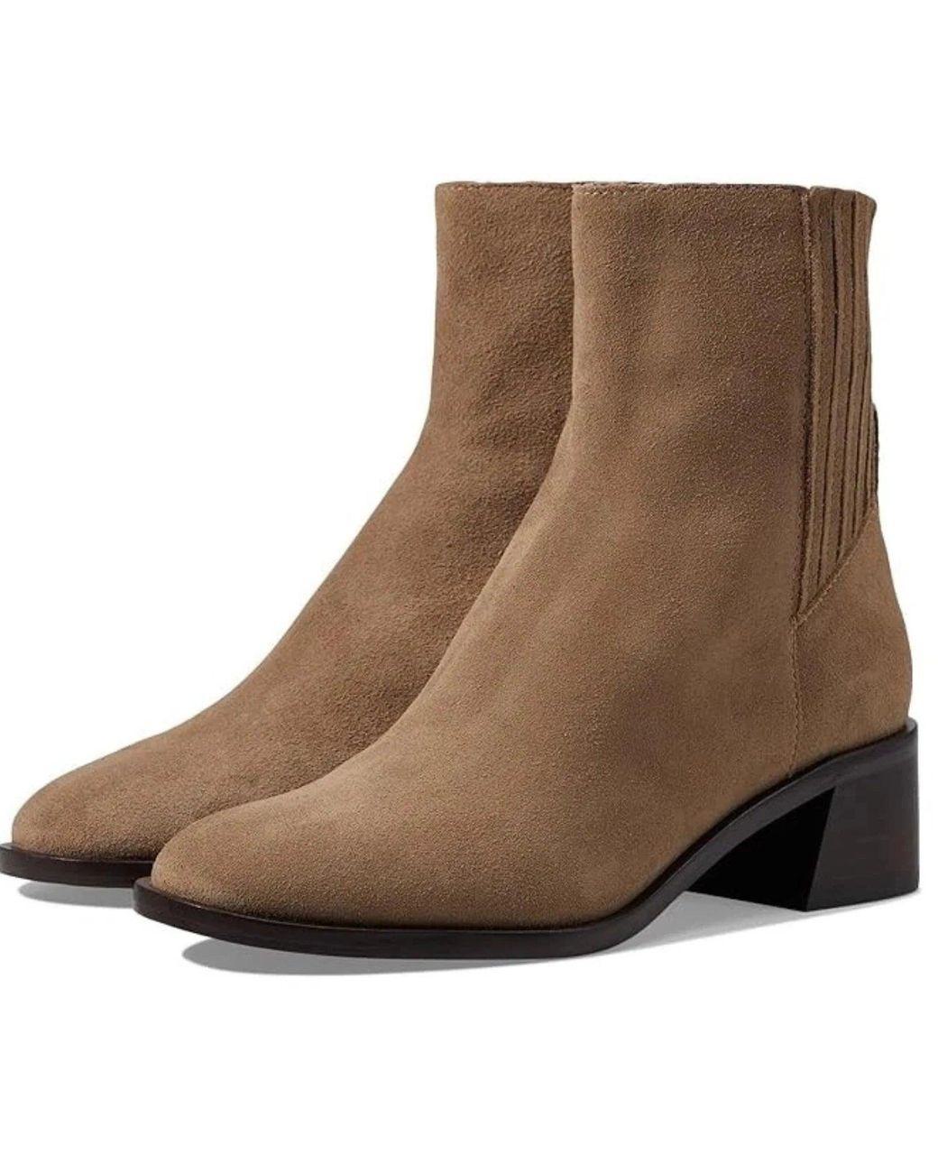 Women's Brown Linny H2O Boots Leather Round Toe Ankle Bootie Rhs6812
