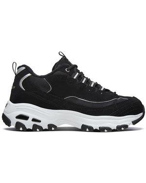 Skechers (Wmns) D Lites 1.0 Low-Top Running Shoes - Black