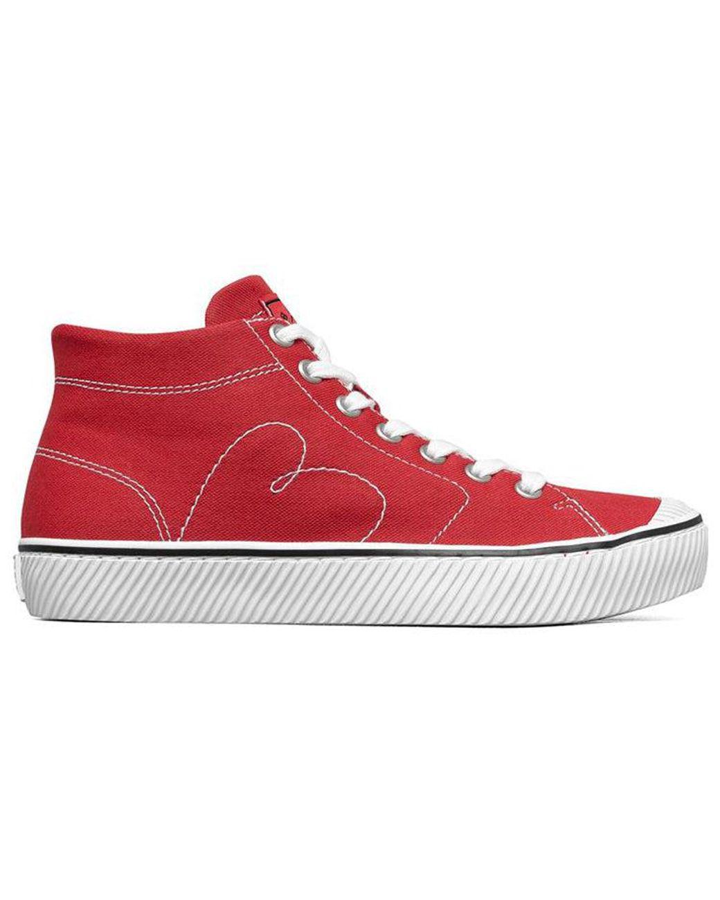 Women's Red (Wmns) Bobs B Wild Mid-Top Sneakers