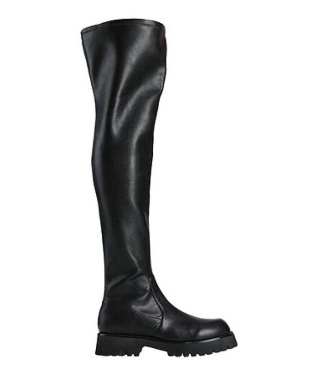 Women's Black Tall Thigh High Boots