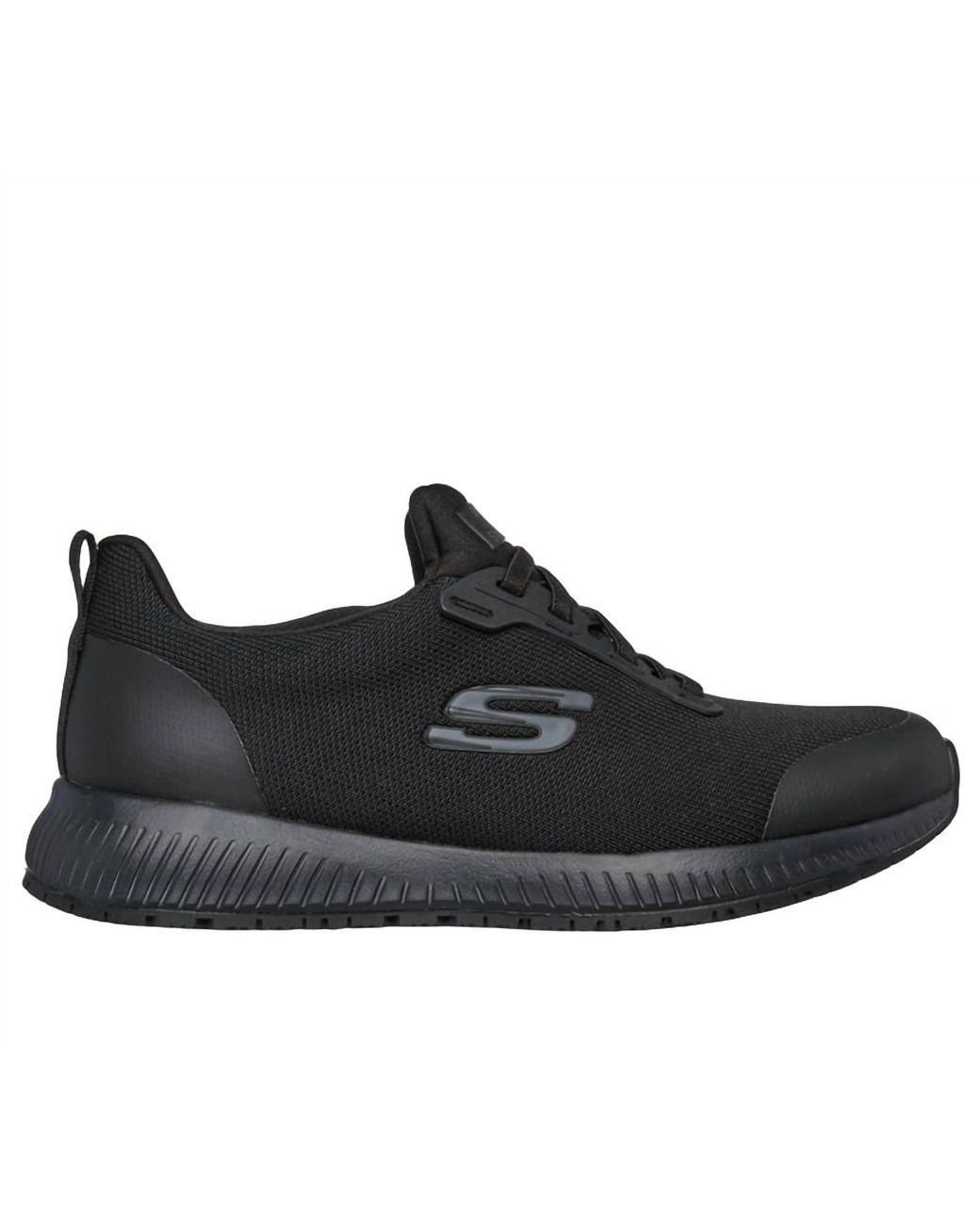 Women's Black Work Slip-Resistant Relaxed Fit Squad Shoes