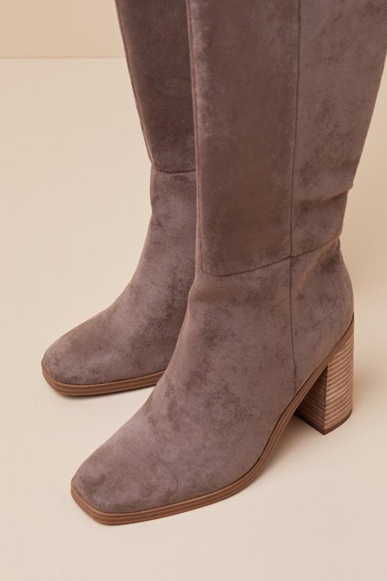 Dolce Vita Flapper Mushroom Suede Knee-High Boots