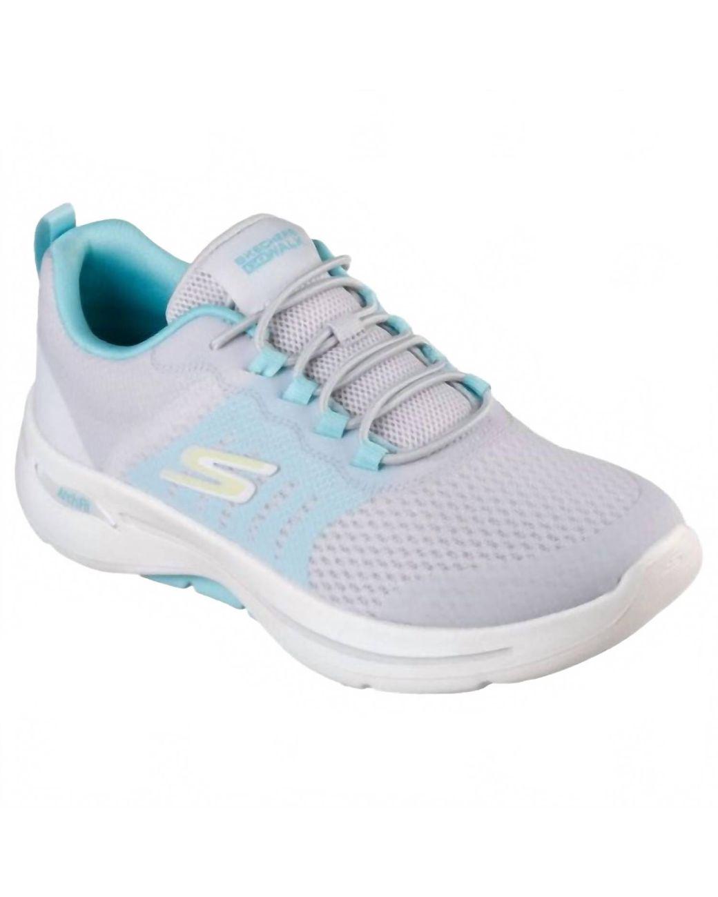 Women's Blue Go Walk Arch Fit Cosmic Lights Sneakers