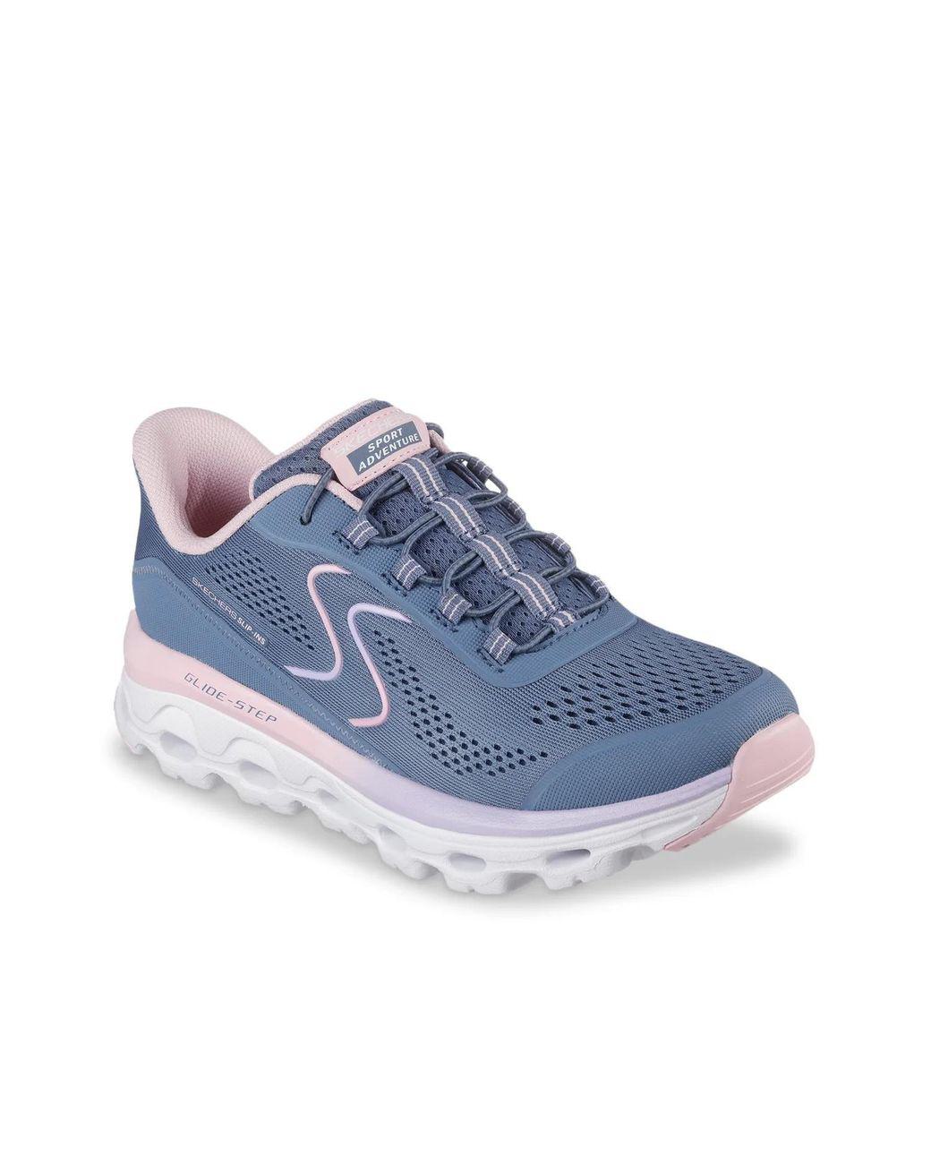 Women's Blue Wide Width Hands Free Slipins Glidestep Sole Sneaker