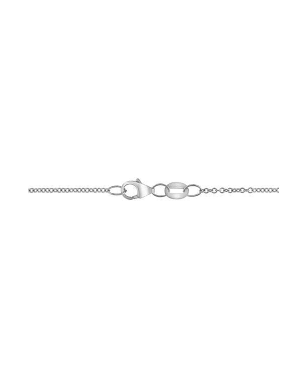 Men's White Sterling Pavé Diamond Cross Pendant Necklace