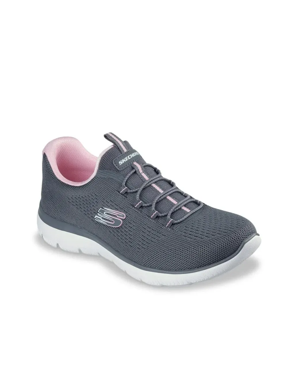 Women's Blue Wide Width Summits Radiant Flow Sneaker