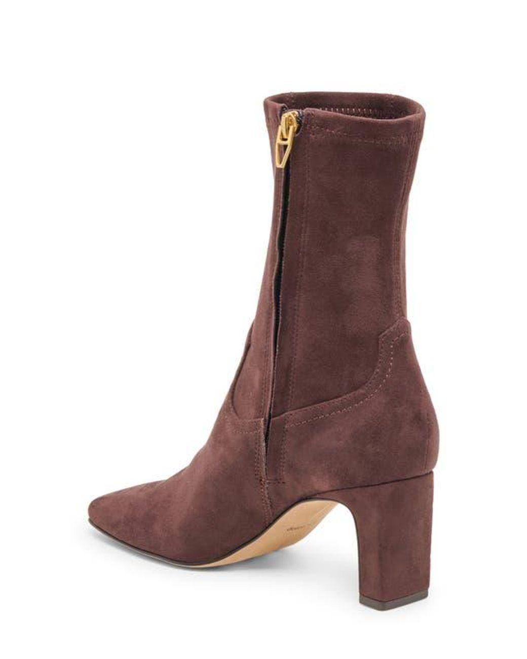 Women's Brown Roan Block Heel Bootie