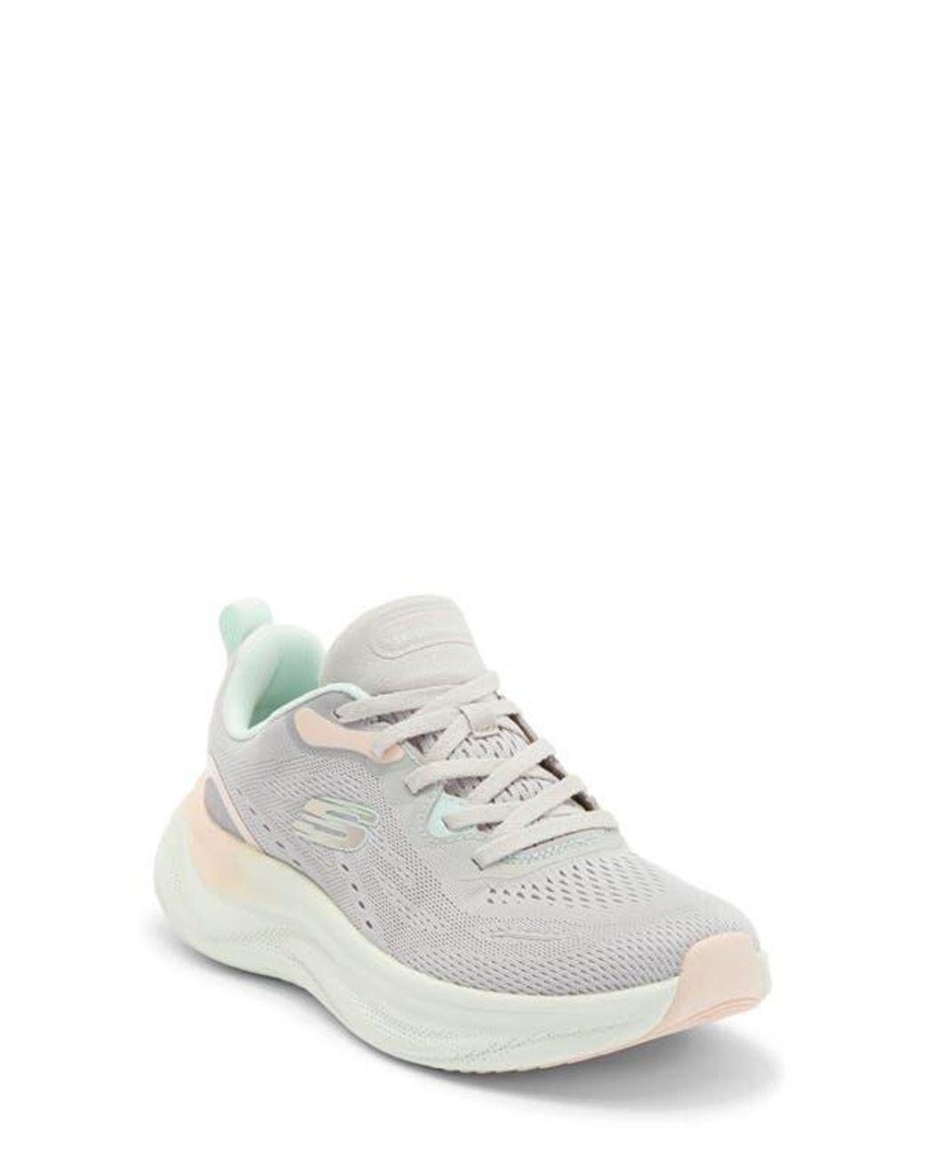 Women's White Skech Cloud Gentle Glow Sneaker