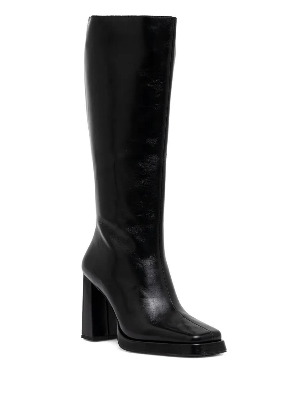Jeffrey Campbell Maximal-3 Square-Toe Knee-High Boots