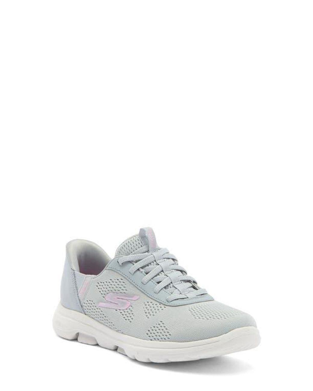 Women's White Swift-Fit Go Walk 5 Sneaker