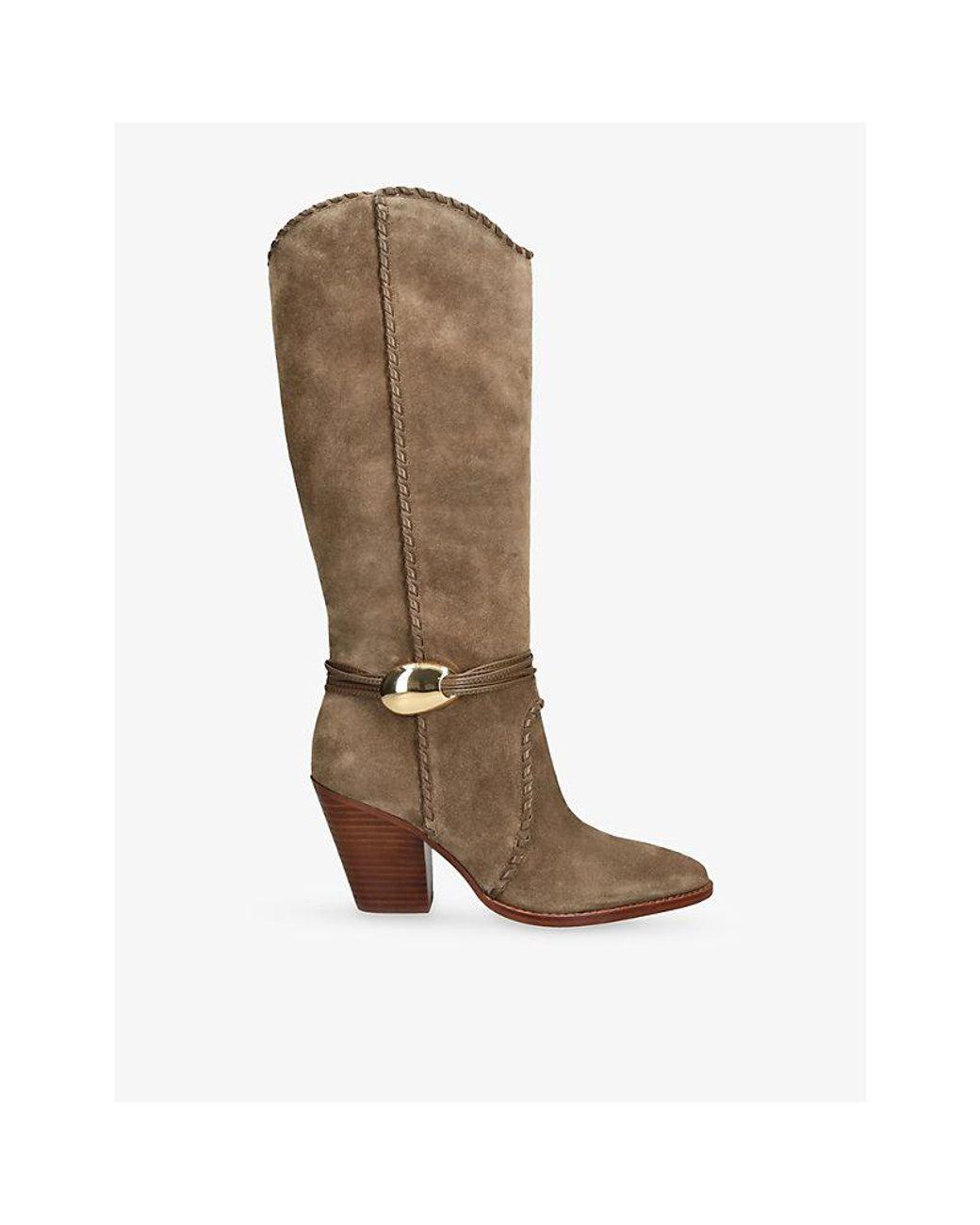 Women's Brown Jody Suede Heeled Boots