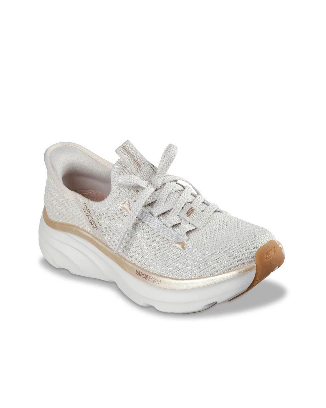 Women's White Hands Free Slipins: D'Lux Vapor Evening Glow Sneaker
