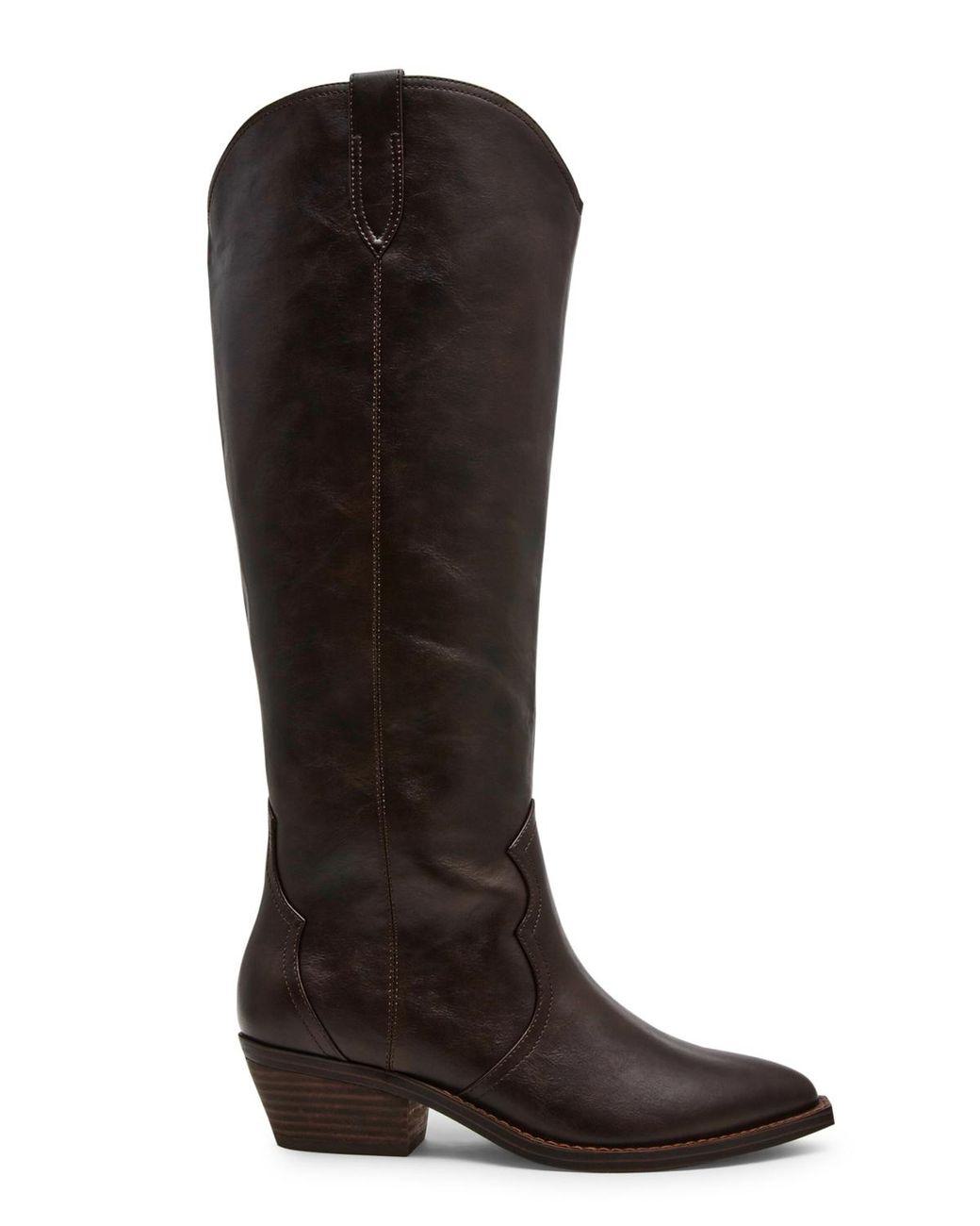 Women's Brown Kit Knee-high Cowboy Boots