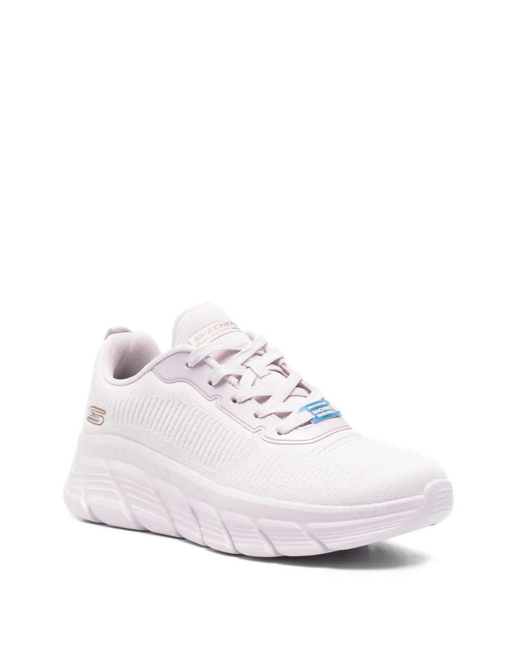 Women's White Bobs Sport B Flex Hi Lace-Up Sneakers