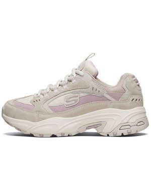 Skechers (Wmns) Stamina-Cross Road 'Taupe' - White