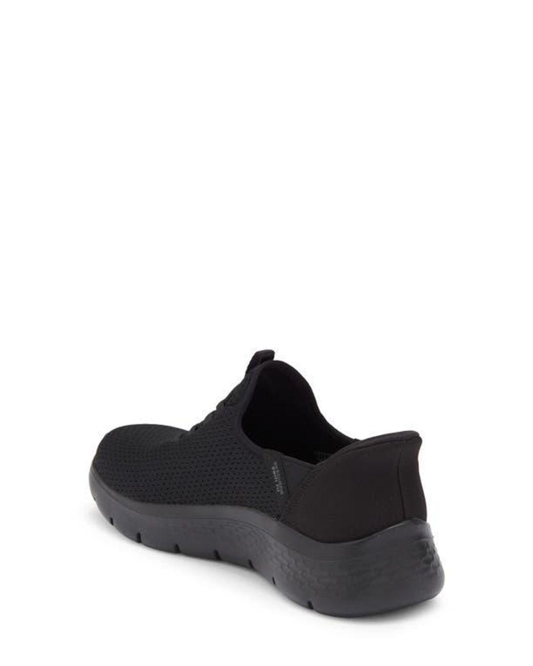 Women's Black Swift-Fit Go Walk Flex-Casual Sneaker
