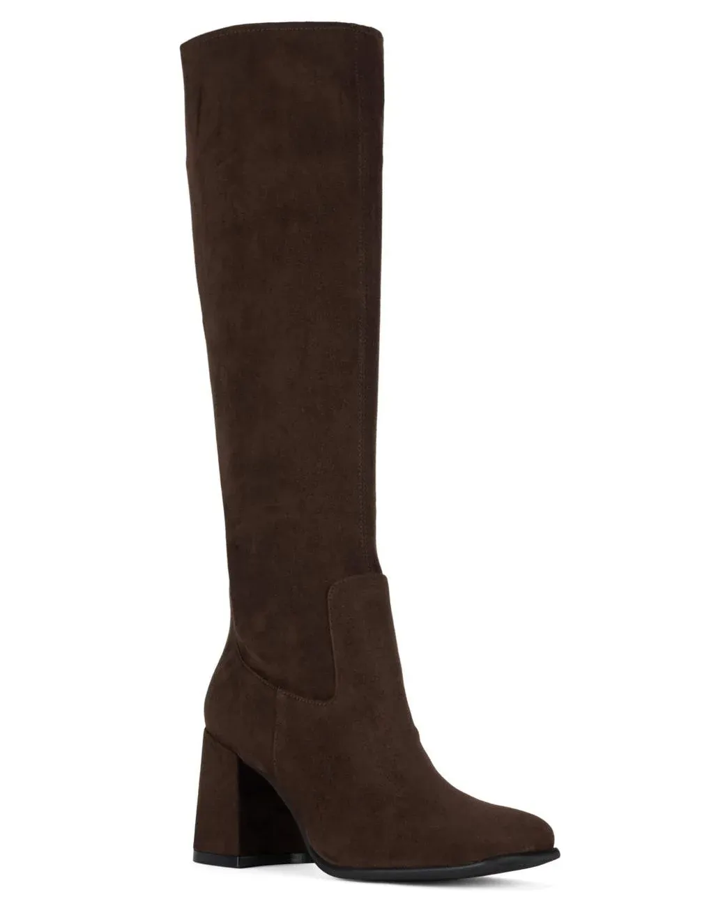 Women's Brown Hotlava Knee-high Block-heel Boots