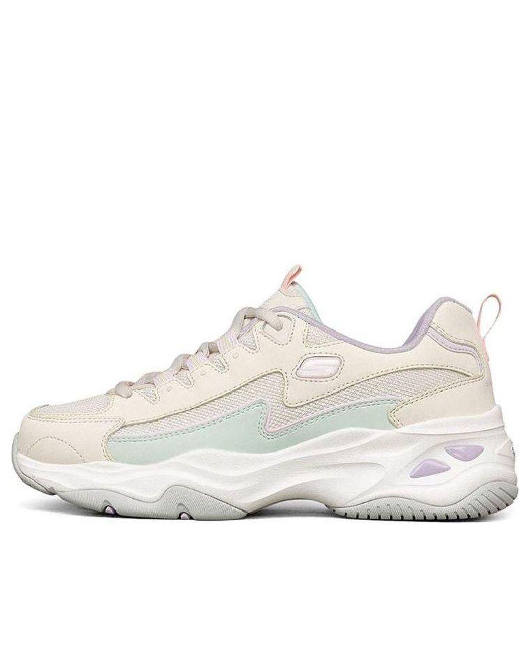 Women's White (Wmns) D Lites 4.0 Panda Flatform Low Chunky Shoes