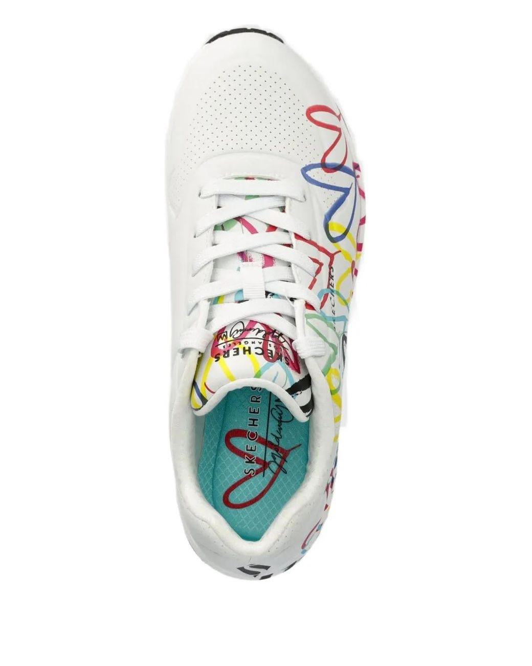 Women's White X James Goldcrown Uno Lite -Spread The Love Low-Top Sneakers