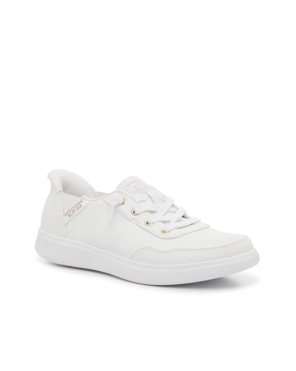 Women's White Hands Free Slipins B Cute Slipon Sneaker