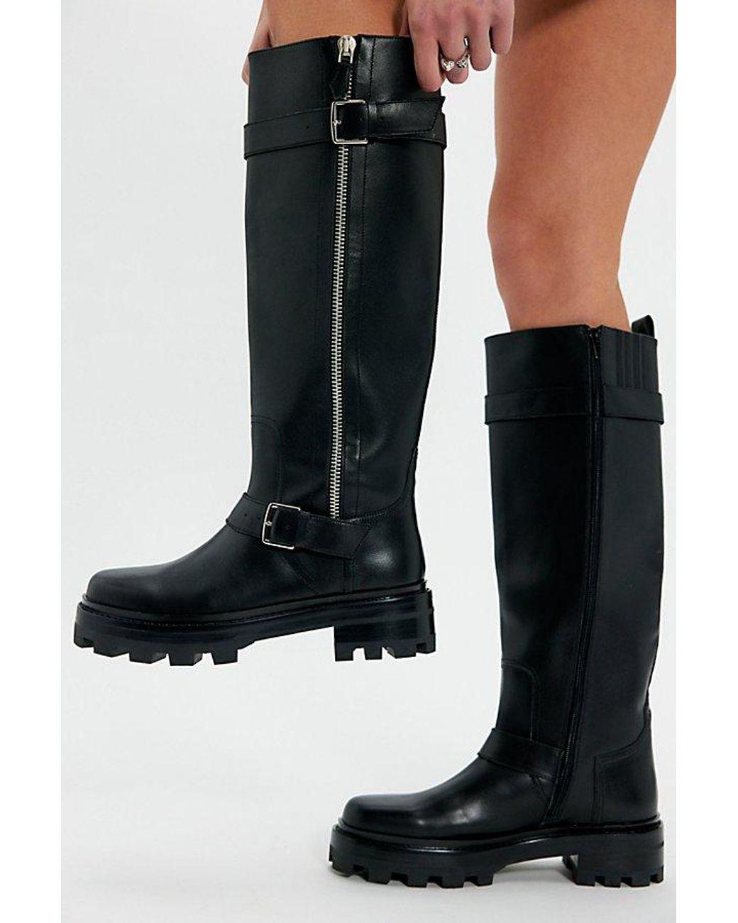 Women's Black Just A Crush Moto Boots By