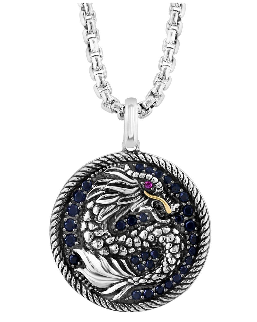 Men's White Effy Black Sapphire (7/8 Ct. T.w.