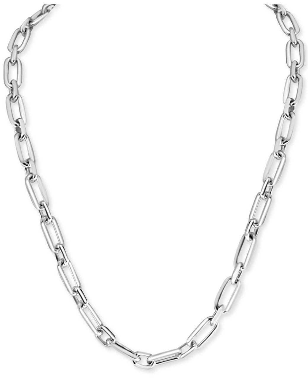 Men's Metallic Effy Large Oval Link 22" Chain Necklace