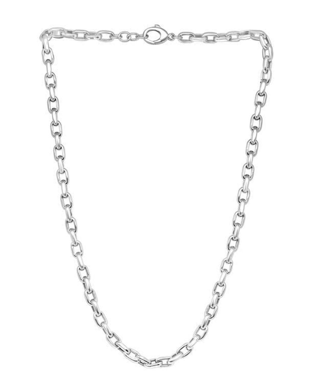 Men's Metallic Sterling Chain Necklace