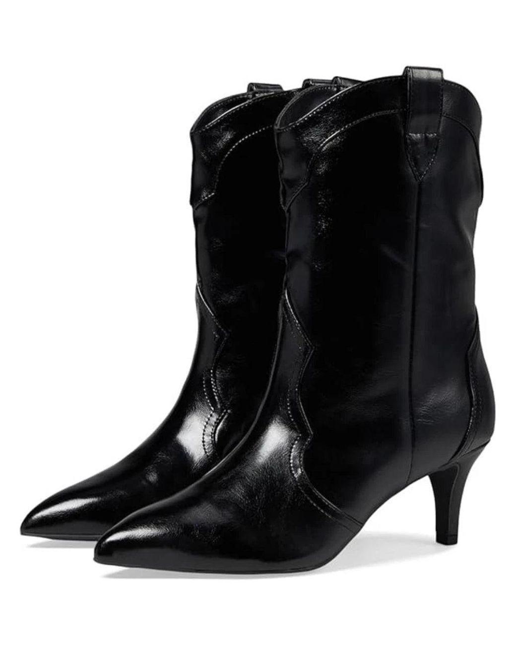 Women's Black Andres Boots Pointed Toe Ankle Bootie Htat1088